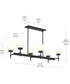 Rigsby 6-Light Linear Chandelier Matte Black