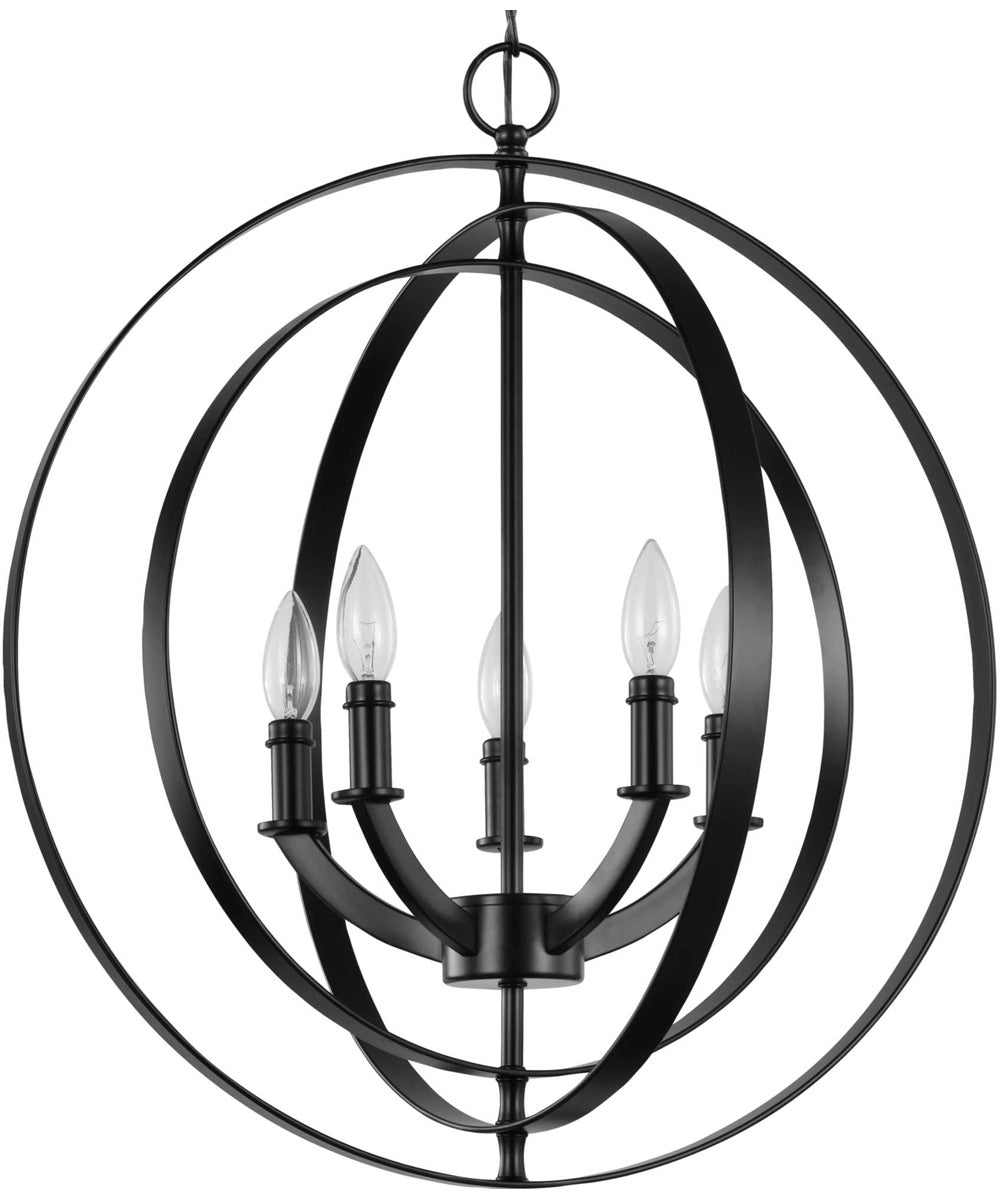 Equinox Black 5-Light Sphere Pendant Matte Black