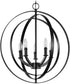 Equinox Black 5-Light Sphere Pendant Matte Black