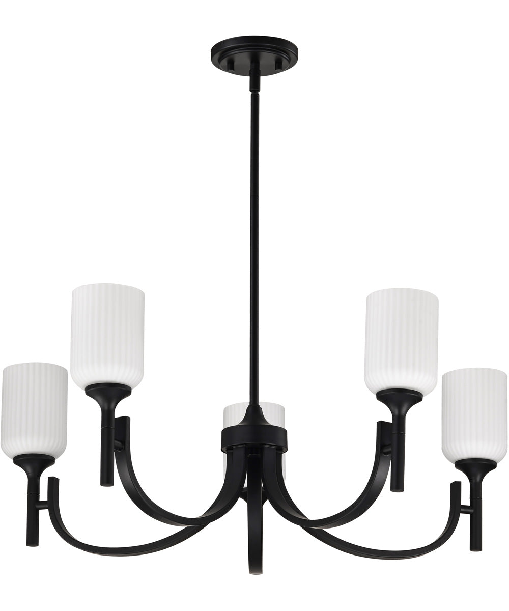 Solara 5-Light Chandelier Matte Black