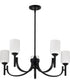 Solara 5-Light Chandelier Matte Black