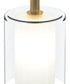 Mack 1-Light Pendant with Layered Glass Shade Brushed Gold