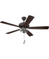 EOS 2 Light Clear Bowl 52" Ceiling Fan 2-Light Fan Classic Bronze