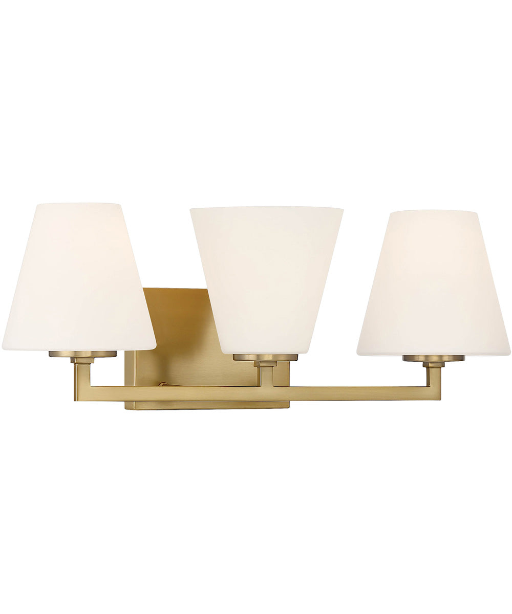 Palmyra 3 Light Vanity Brushed Gold