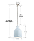 12"w Montauk 3-Light Vintage Pendant Light Fixture Calming Light Blue Finish by Kichler