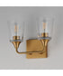 Hudson 2-Light Bath Vanity Natural Aged Brass