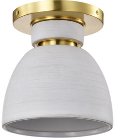 Collins 1-Light Close-to-Ceiling Brushed Brass