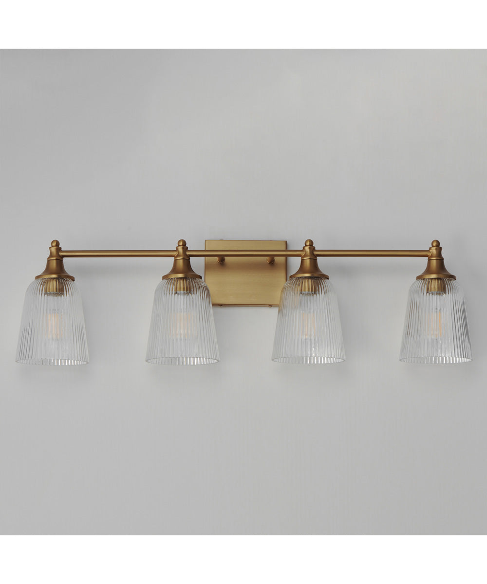 Julip 4-Light Bath Vanity Natural Aged Brass