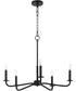 Rutherford 5-light Chandelier Matte Black