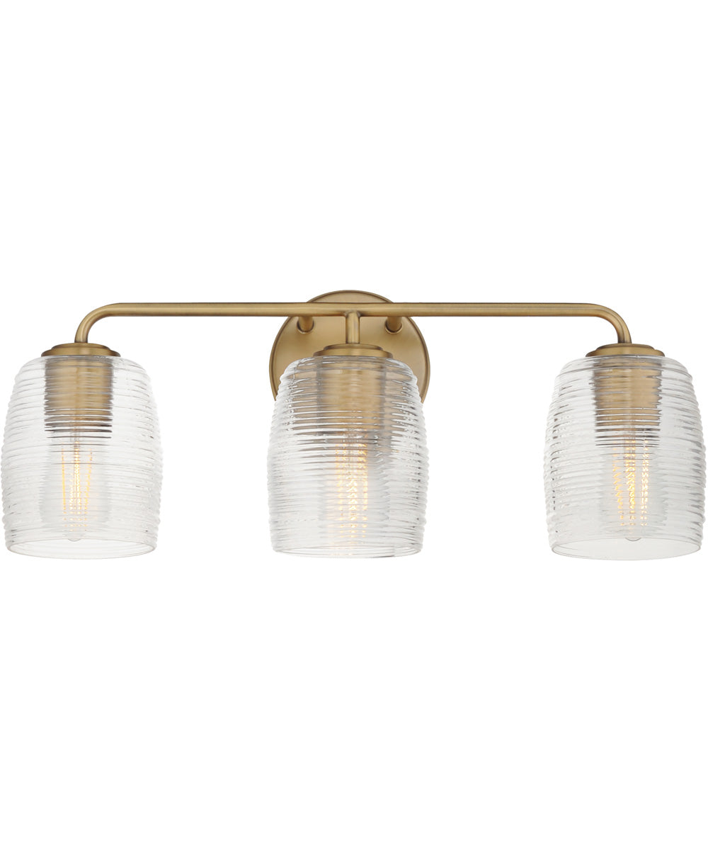 Honey 3-Light Bath Vanity Natural Aged Brass
