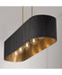 Donovan 5-Light Island Black Stain and Matte Brass