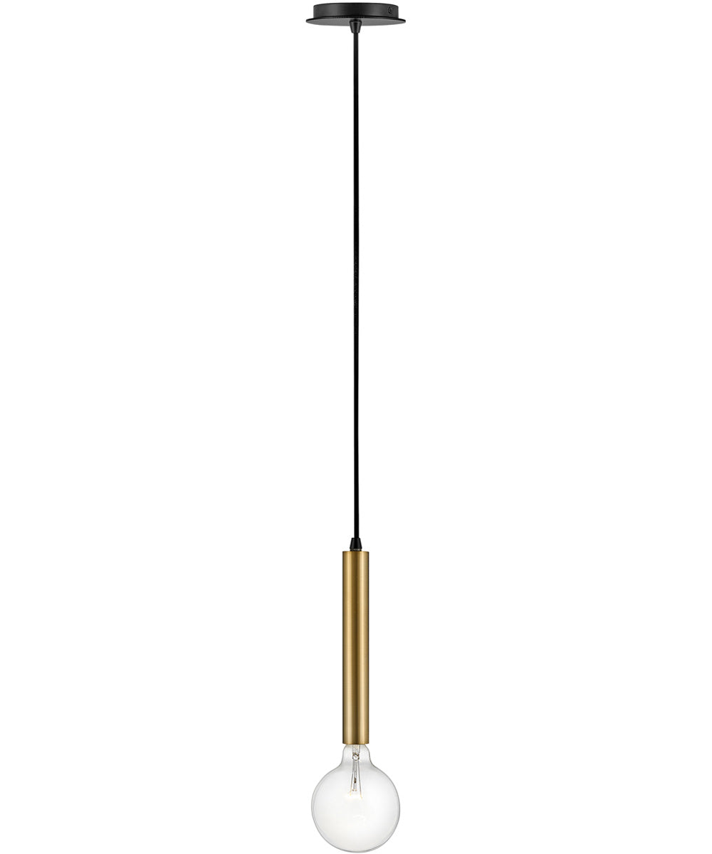 Bobbie 1-Light Extra Small Single Light Pendant in Lacquered Brass