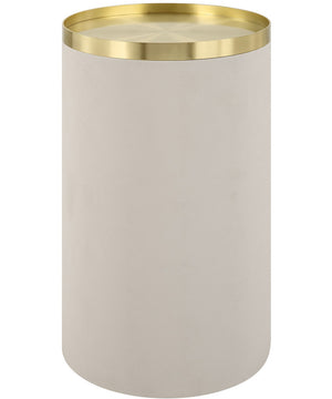 Circuit Brass & White Accent Table