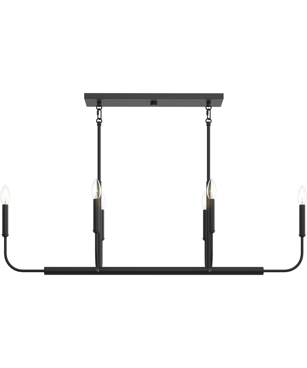Reines 6-Light Linear Chandelier Matte Black