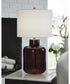 Mette Glass Table Lamp Brown/Gold