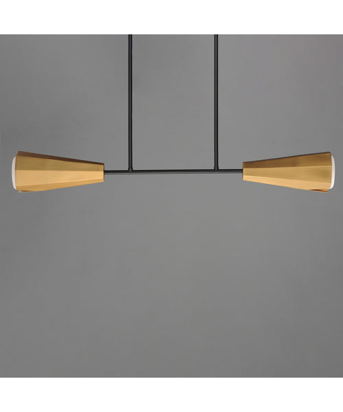 Maxim Rizzo Linear Pendant Black / Antique Brass 10816SWBKAB
