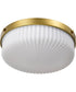 Solara 3-Light Close-to-Ceiling Natural Brass