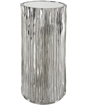 Echo Modern Nickel Drink Table