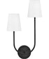 Cora 2-Light Large Two Light Sconce in Black