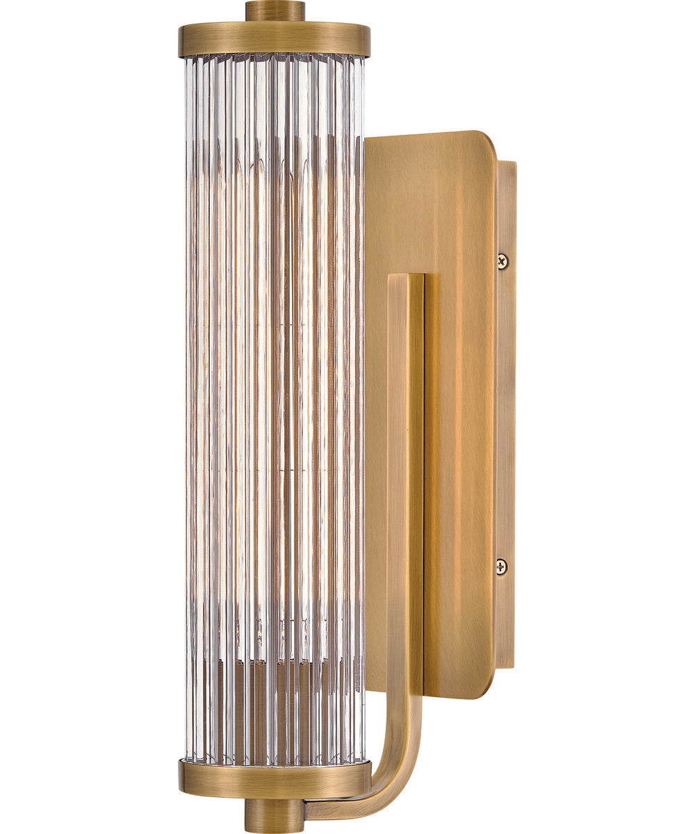 Ellery 1-Light Medium Single Light Sconce in Heritage Brass