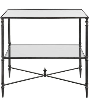 Henzler Mirrored Steel Lamp Table