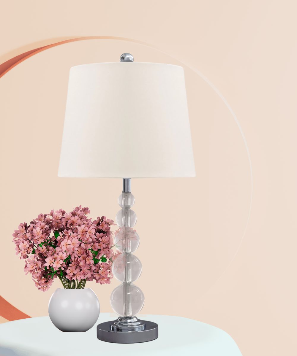 OPEN BOX Joaquin Crystal Table Lamp (Set of 2) Clear/Silver