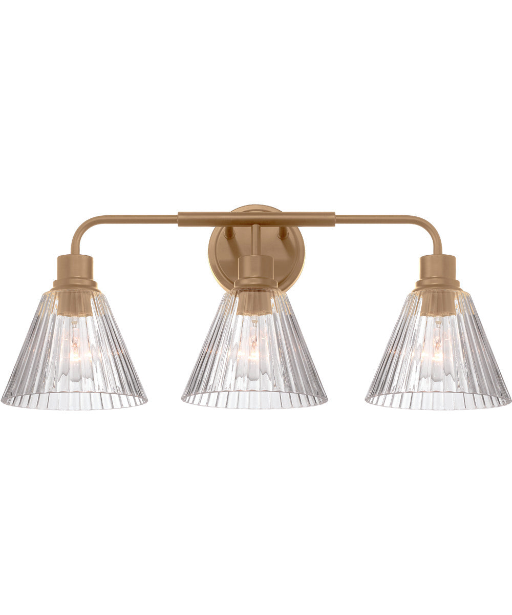 Pleated 3-Light Lighting Premium Bronze