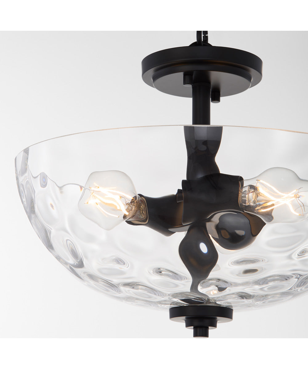 Adams 3-light Dual Mount Light Fixture Matte Black