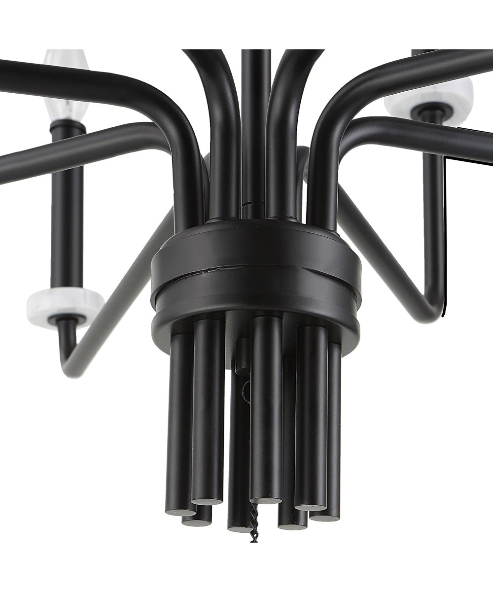 Ebony Elegance 8 Light Chandelier