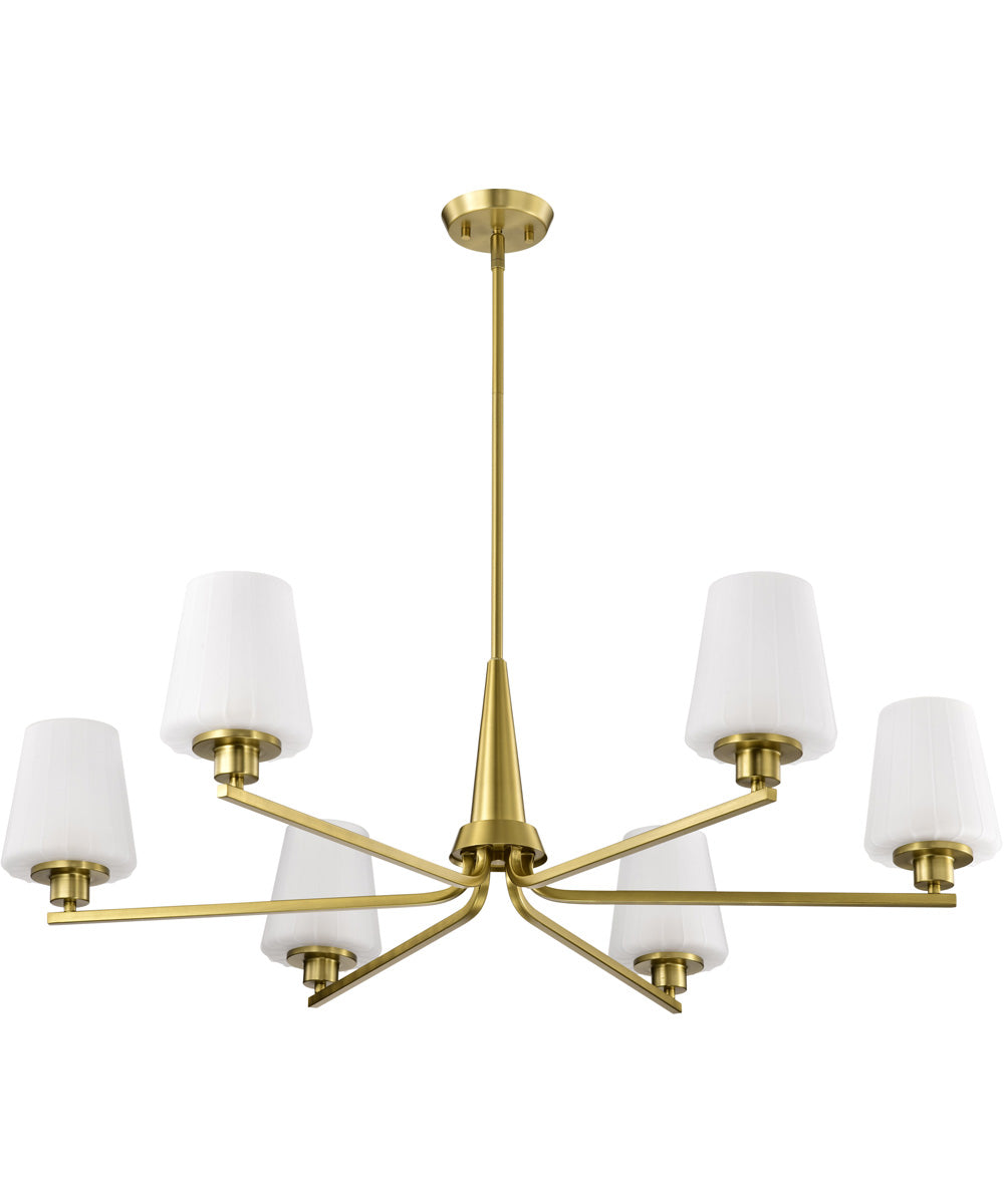 Lune 6-Light Chandelier Vintage Brass