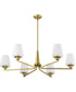 Lune 6-Light Chandelier Vintage Brass