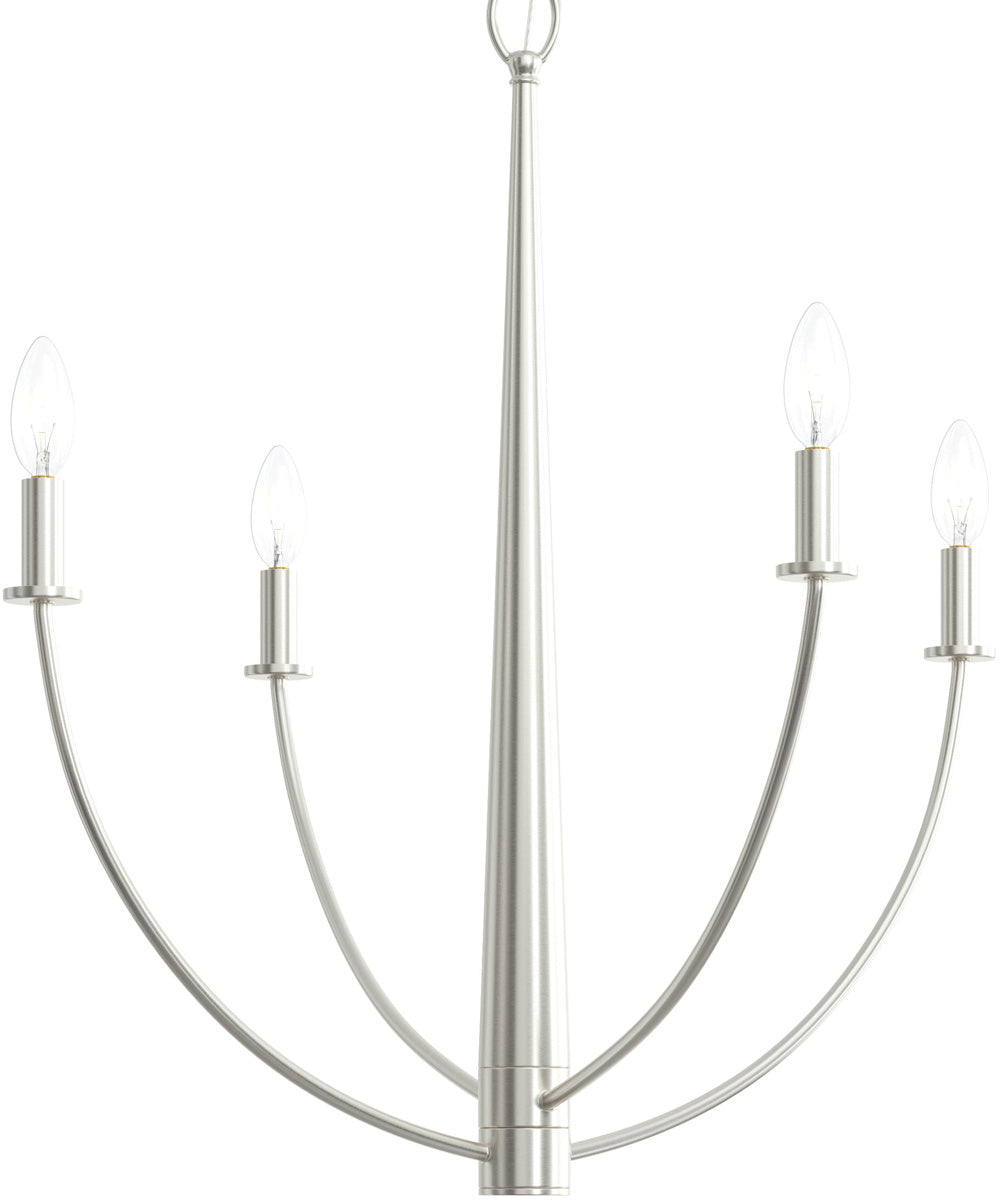 Jheni 4-Light Medium Chandelier Brushed Nickel