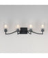 Rigata 4-Light Bath Vanity Black