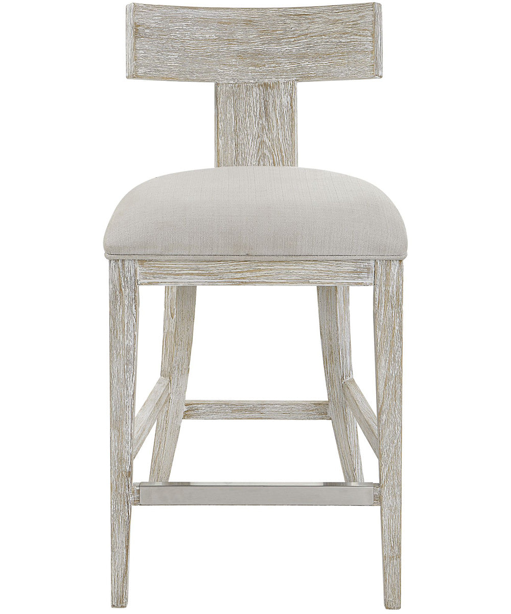 Idris White Counter Stool