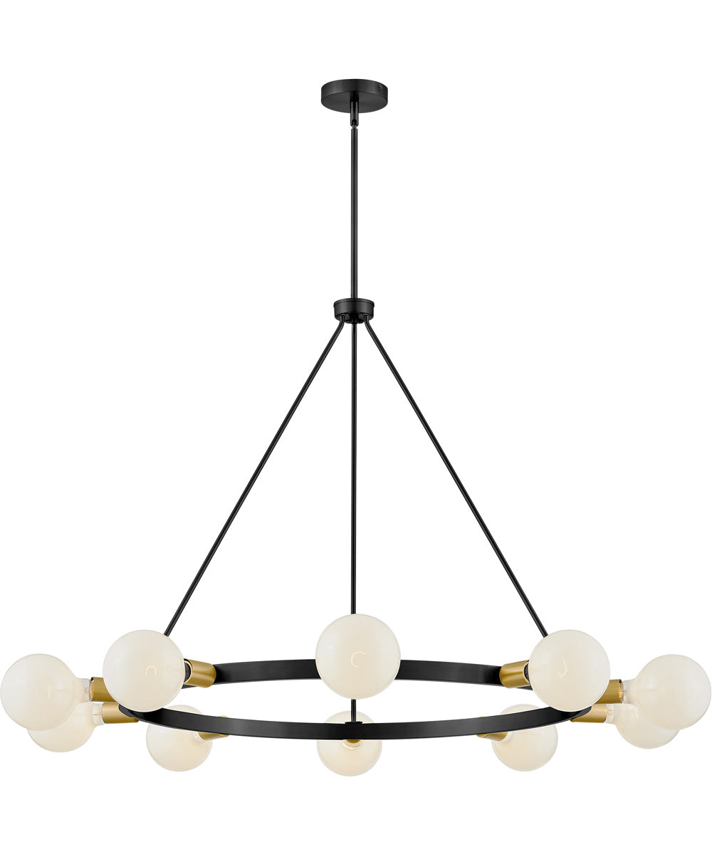 Orla 10-Light Large Single Tier Chandelier in Black