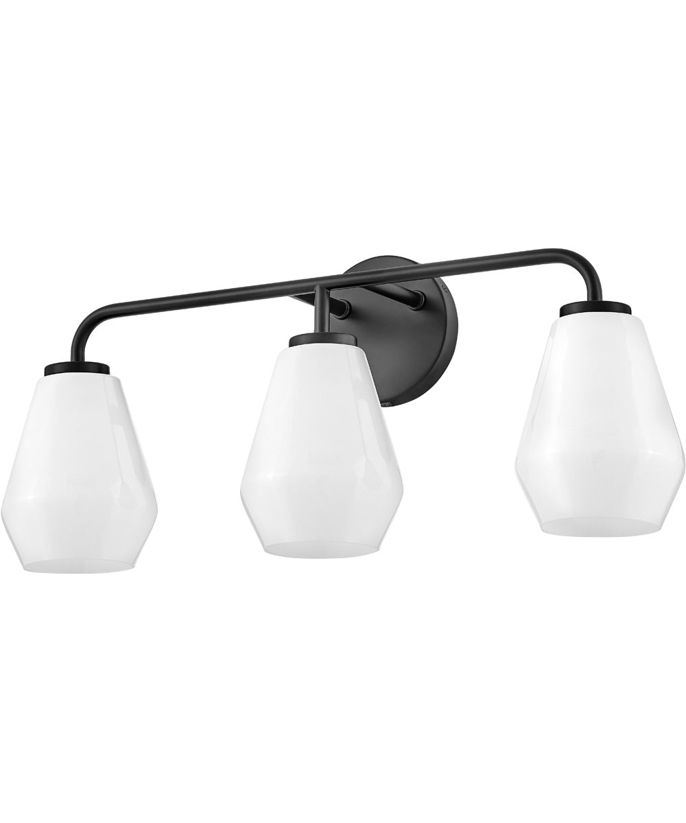 Gio 3-Light Medium Three Light Vanity in Black