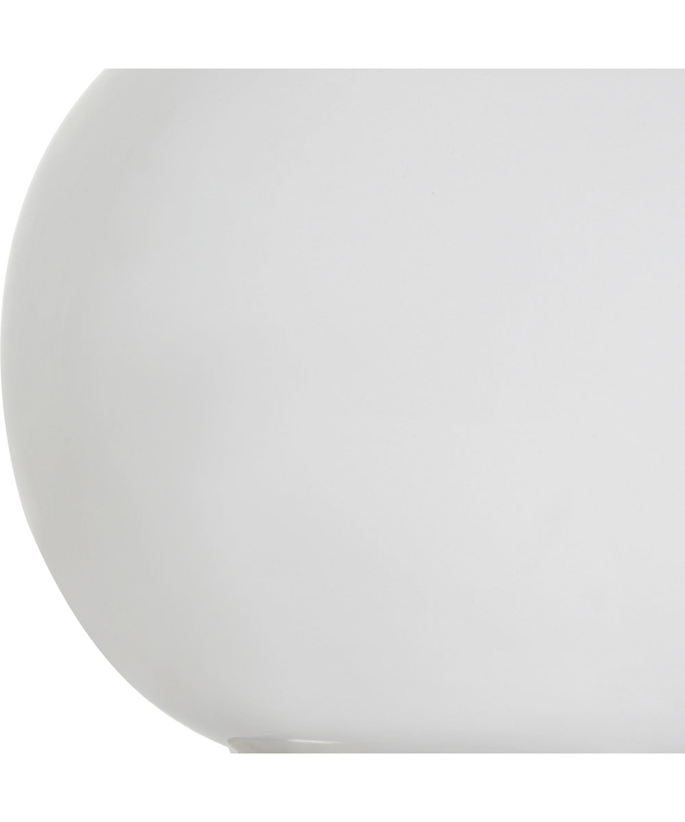 Ceramic Gourd Table Lamp in White with White Linen