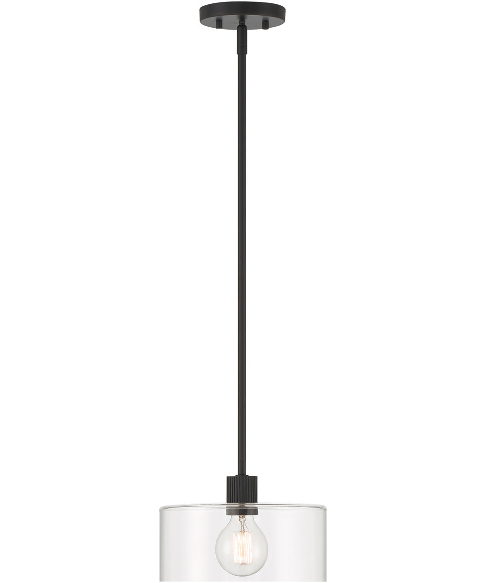Vibrato 1 Light Pendant Matte Black