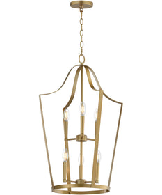 Arden 6-Light Pendant Natural Aged Brass