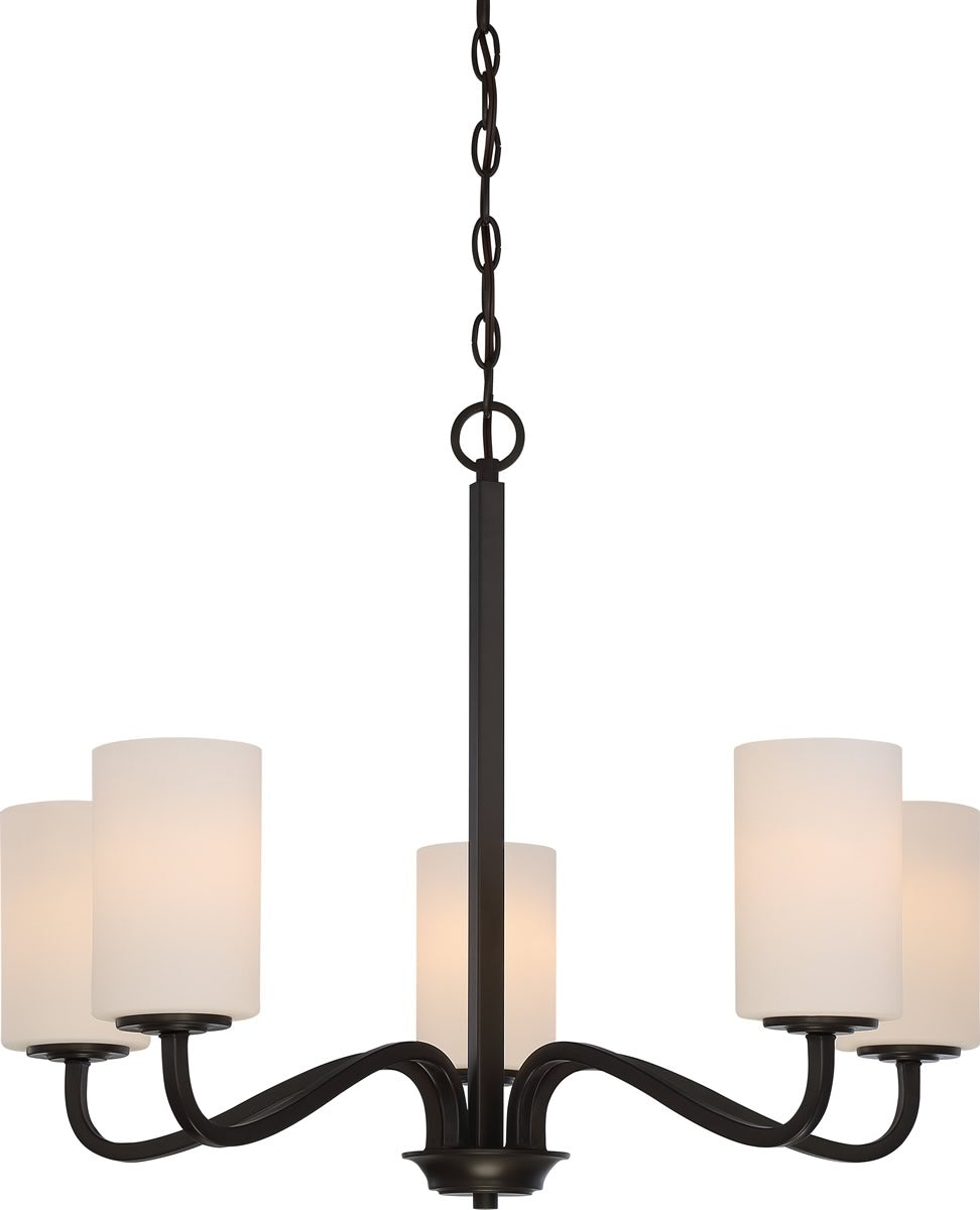 27"W Willow 5-Light Chandelier Forest Bronze
