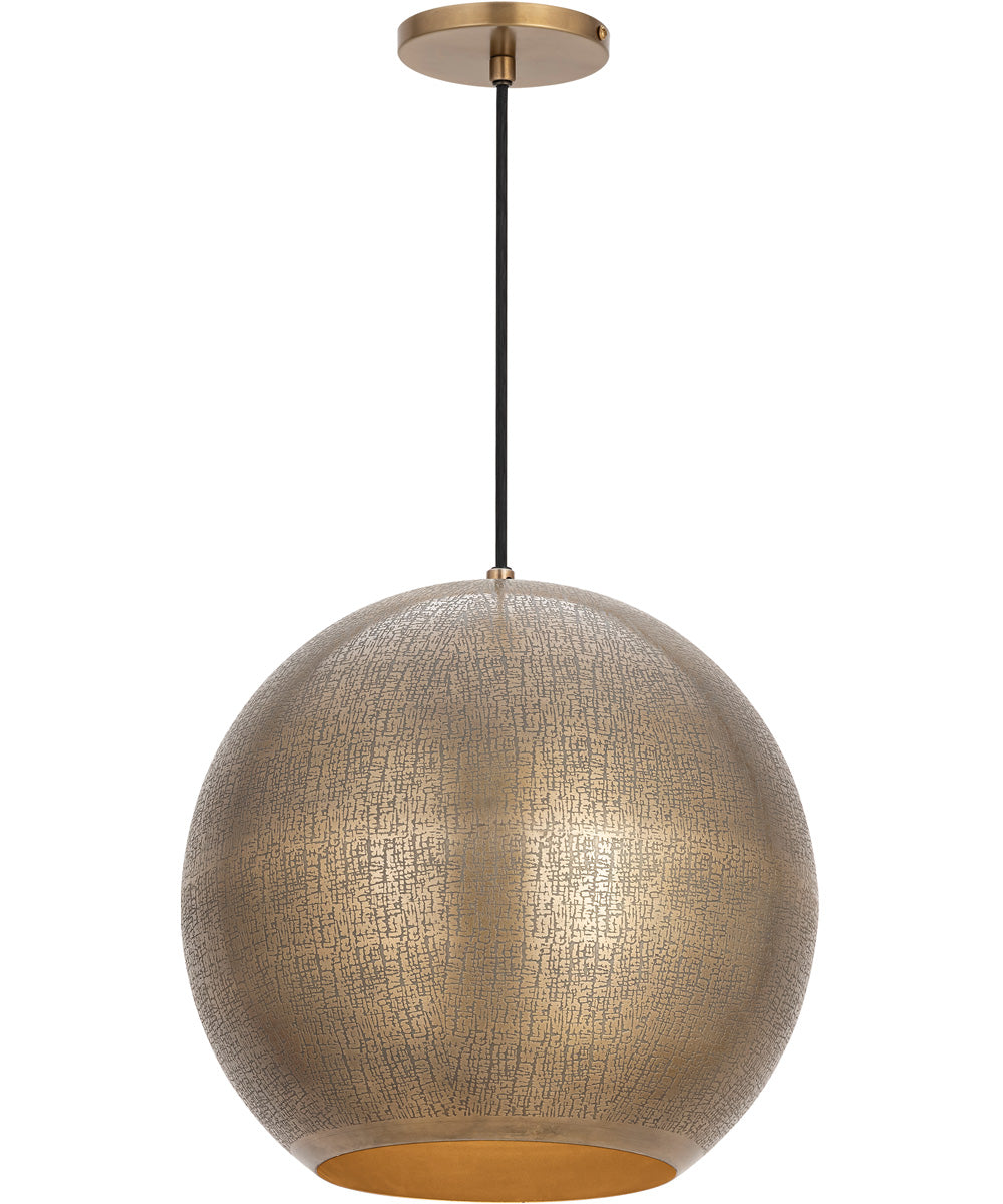 Aurelia 14 inch 1-Light Pendant Weathered Brass