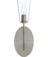 Jheni 1-Light Wall Sconce with Clear Glass Shades Brushed Nickel