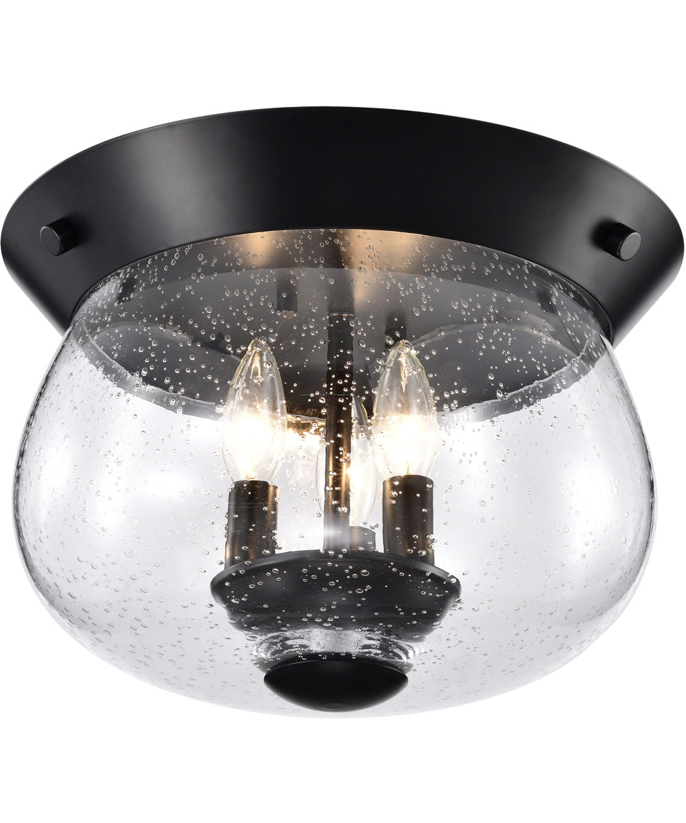 Boliver 3-Light Close-to-Ceiling Matte Black