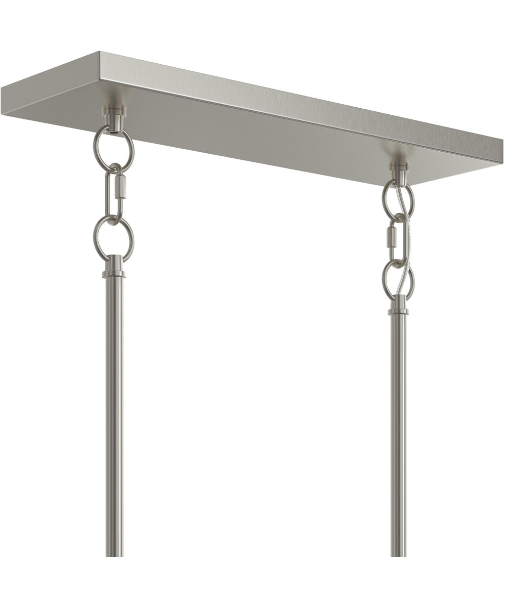 Jheni 5-Light Linear Chandelier Brushed Nickel