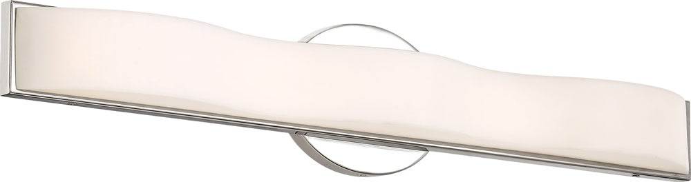 25"W Surf 1-Light LED Vanity & Wall Polished Nickel