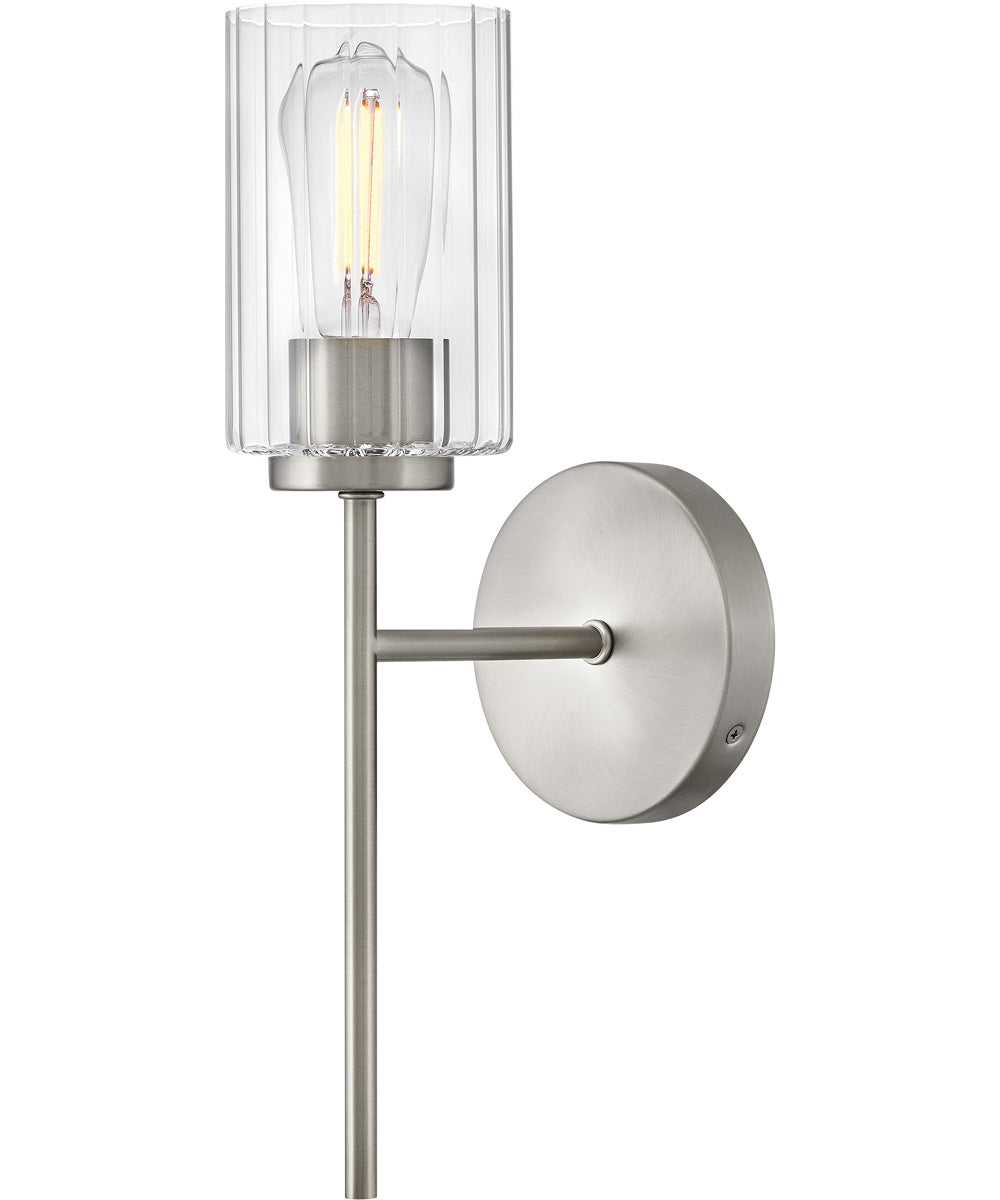 Leta 1-Light Medium Single Light Sconce in Brushed Nickel