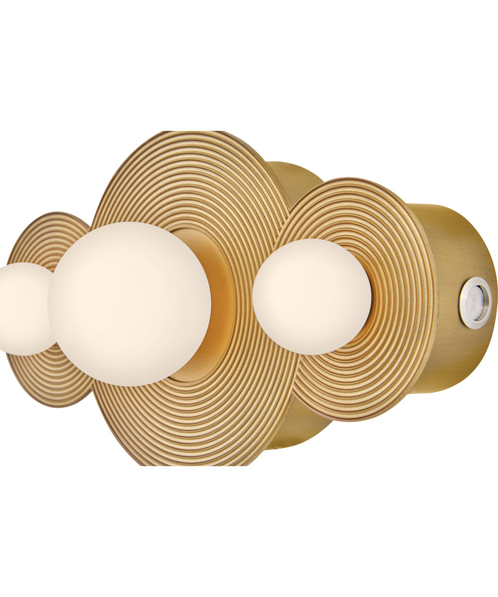 Rhea LED-Light Small LED Vanity in Heritage Brass