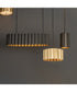 Allegra 5-Light Linear Pendant Gunmetal / Gold