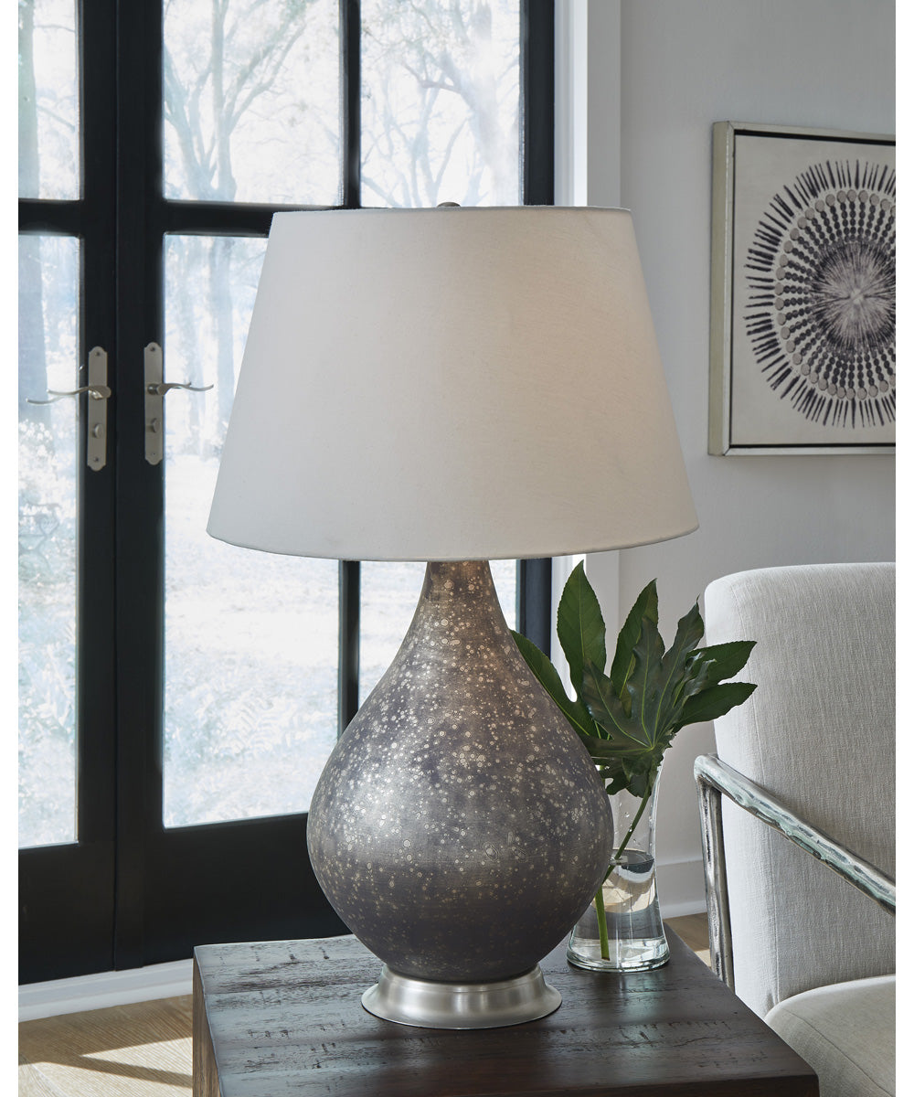 Bluacy Glass Table Lamp Antique Gray