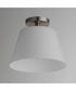 Hudson 1-Light Semi-Flush Mount/Pendant Satin Nickel